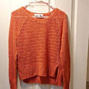 Elizabeth and James Women's Orange Cutout Sweater XS